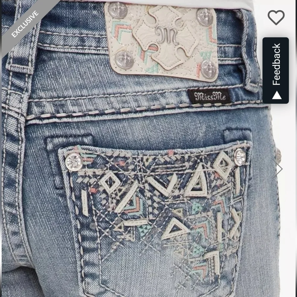 Miss Me JE8131C Embellished Signature Cropped Skinny Jeans Size 26